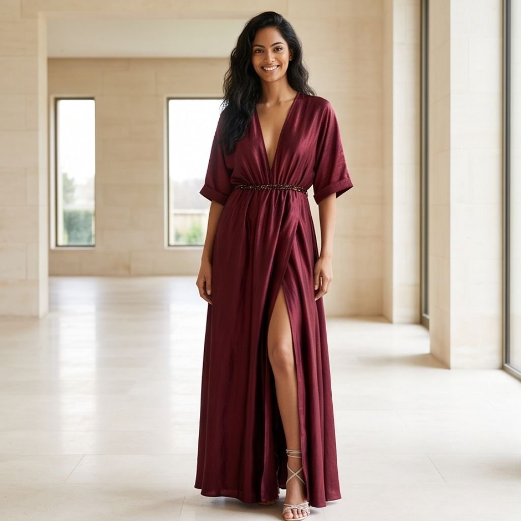 Vestido Julia bordó